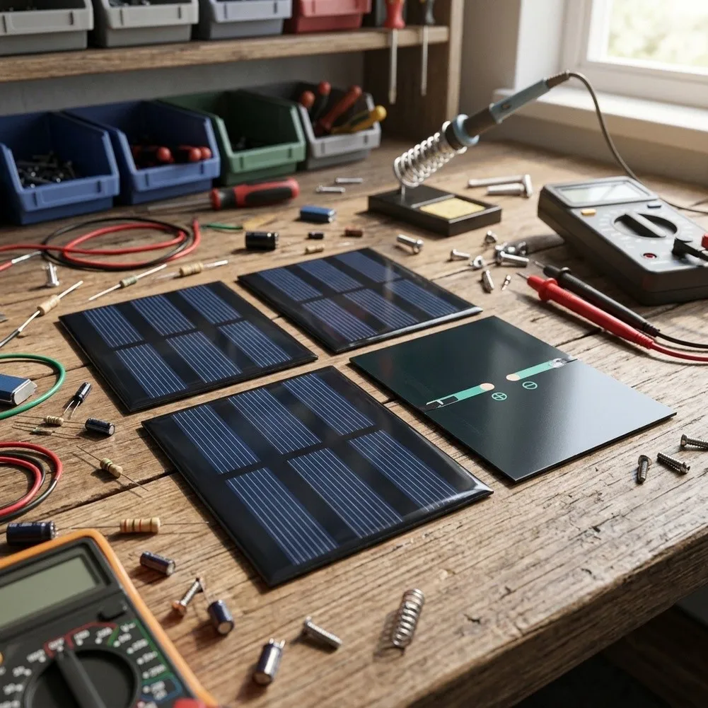 Low Voltage Cell Epoxy Resin Panel Black DIY for solar Applications for solar 1.5V Operating Voltage 60x80mm Dimensions