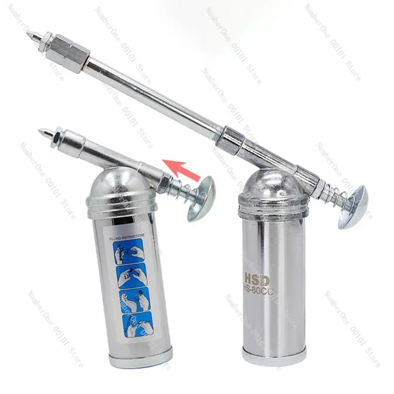 HS-80CC 80cc Capacity 1000PSI Output Pressure Oiler Mini Grease Gun Machine Handheld High Pressure Oiler Hand Tools