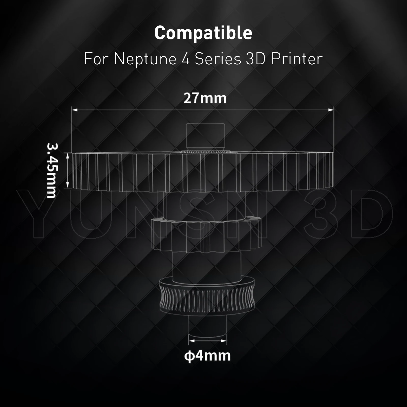 Zahnräder für Neptune 4/Pro/Plus/Max, nanobeschichteter Formstahl, integrierte Extruder-Zahnräder, CNC-präzises Druckkit für ELEGOO 3D-Drucker – Detail 6