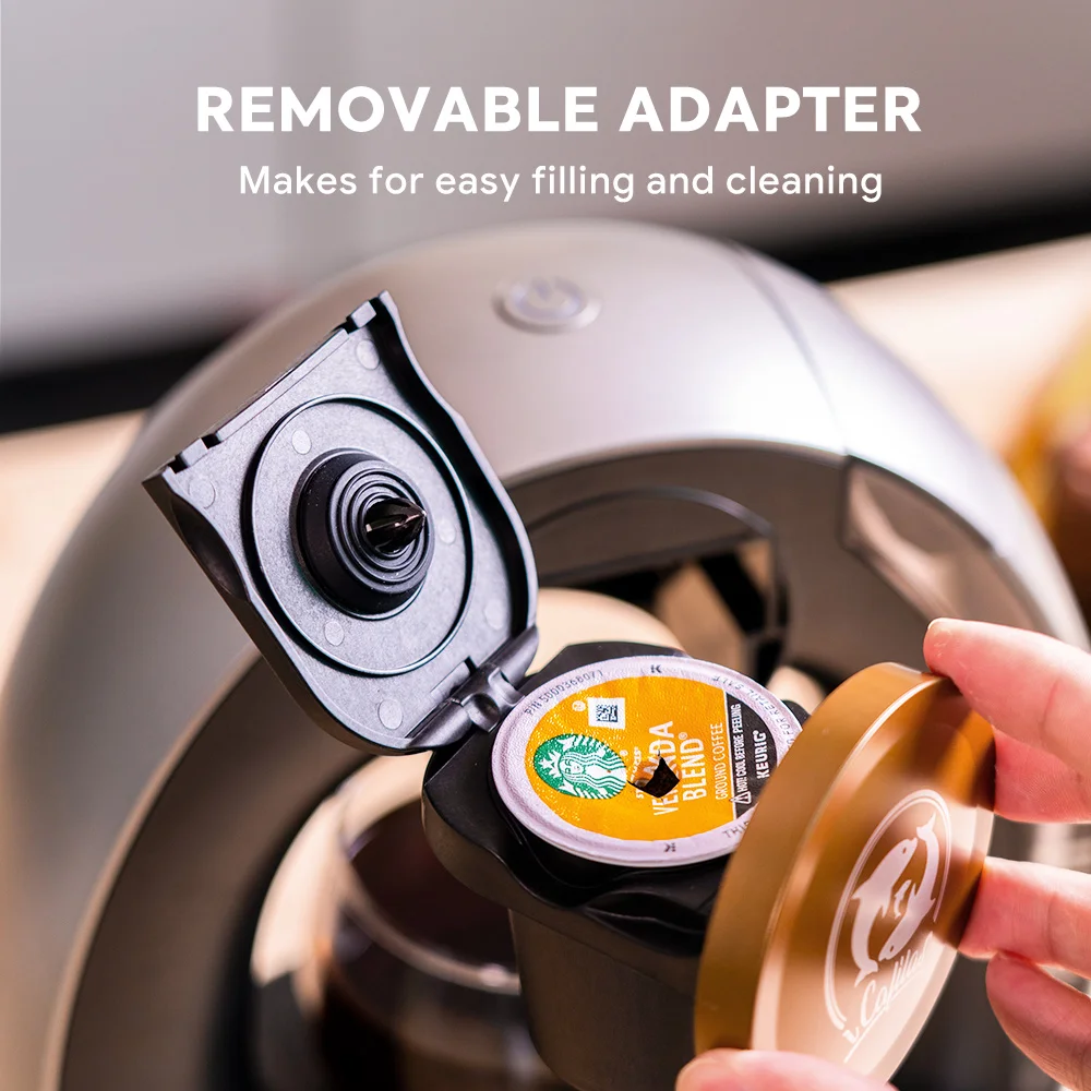 Coffee Maker for K Cup/Ground Coffee MINI Q Americano 2 in 1 Coffee Brewer Machine One Cup Coffee/Tea Maker With Two Adapter