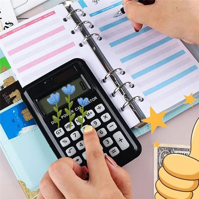 ADP-Cash Wallet Envelope System, Budget Binder with Zipper Envelopes, for Cash Budgeting Card Storage Funding Plan (Blue)