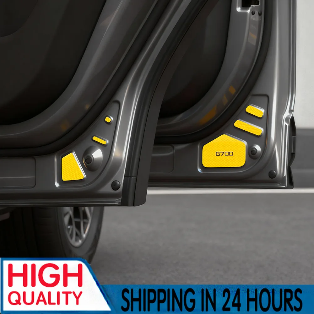 New New Reflective Warning Stickers for Car Doors Fit Chery Jetour G700 2025-2026 Shine Upon Contact With Light