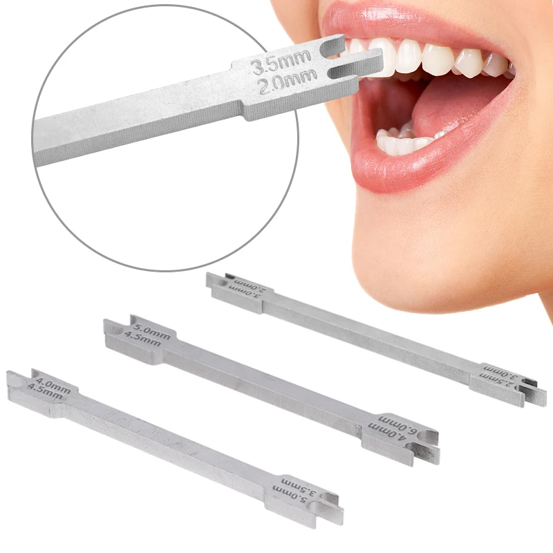 1pc Dental Orthodontic Positioner Bracket Double Ended Stainless Steel Adjustable Locator High Precision Placement Measure Tool