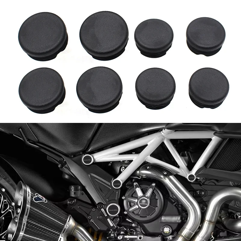 

8PCS Chassis Plugs For Ducati Diavel1200 Diavel 1200 2011-2018 2015 2016 2017 Motorcycle Frame Hole Cover Caps Plug Frame Cap