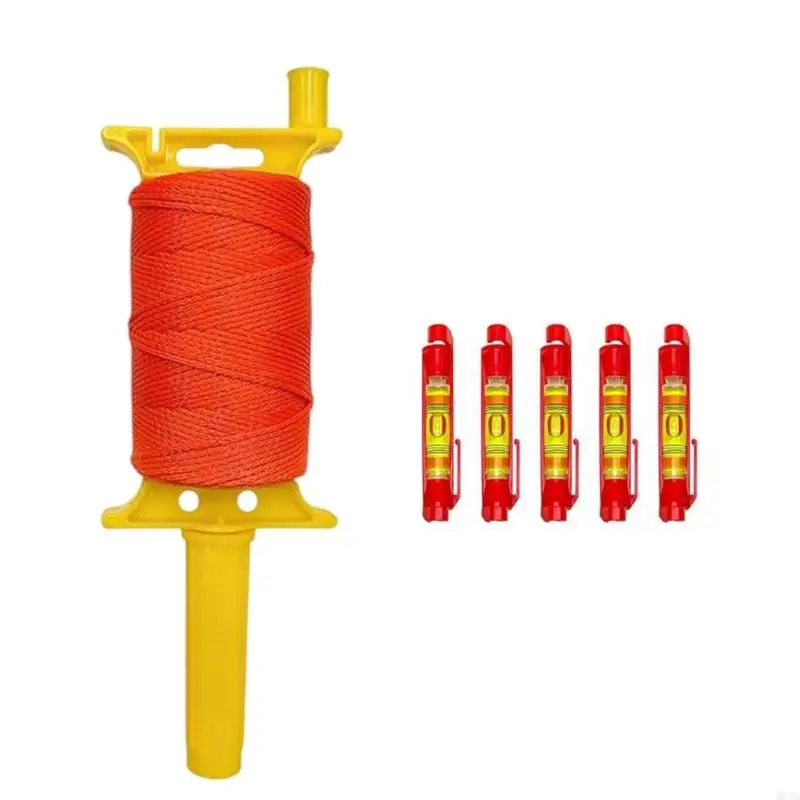 Multifunctional Line Dispenser 540Ft Braided Nylon String With 5 Point Leveling Systems for Practical Marking