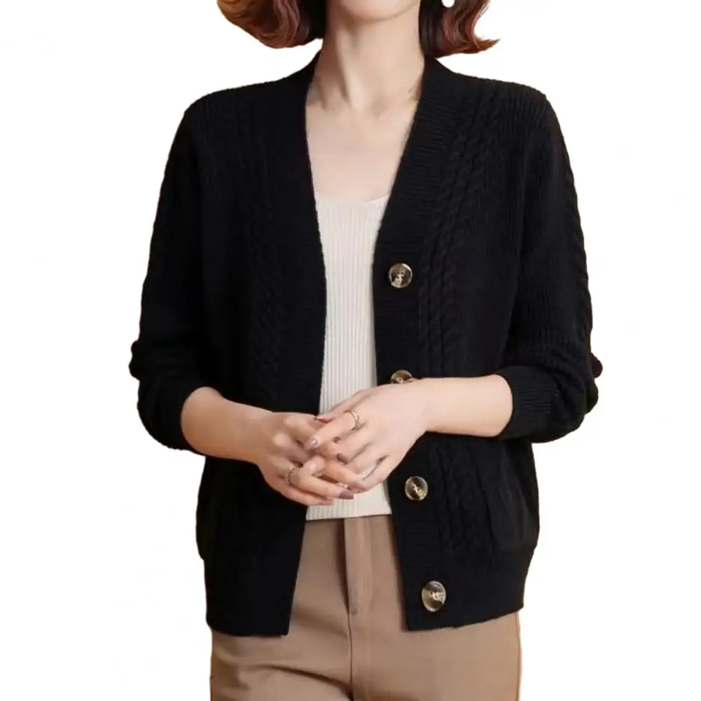 Chaqueta de primavera y otoño para mujer, cárdigan, suéter, cárdigan de punto acogedor, chaqueta para mujer, abrigo cálido para otoño e invierno