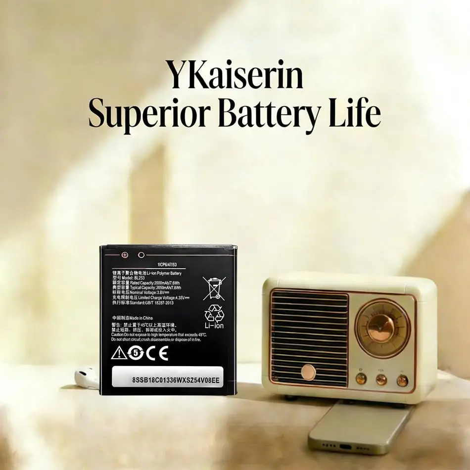 

Аккумулятор для мобильного телефона BL253, 2050 мАч, для Lenovo A2010 A2580 A2860 Vibe A 4.0" A1000 A1000m, высокоэффективный