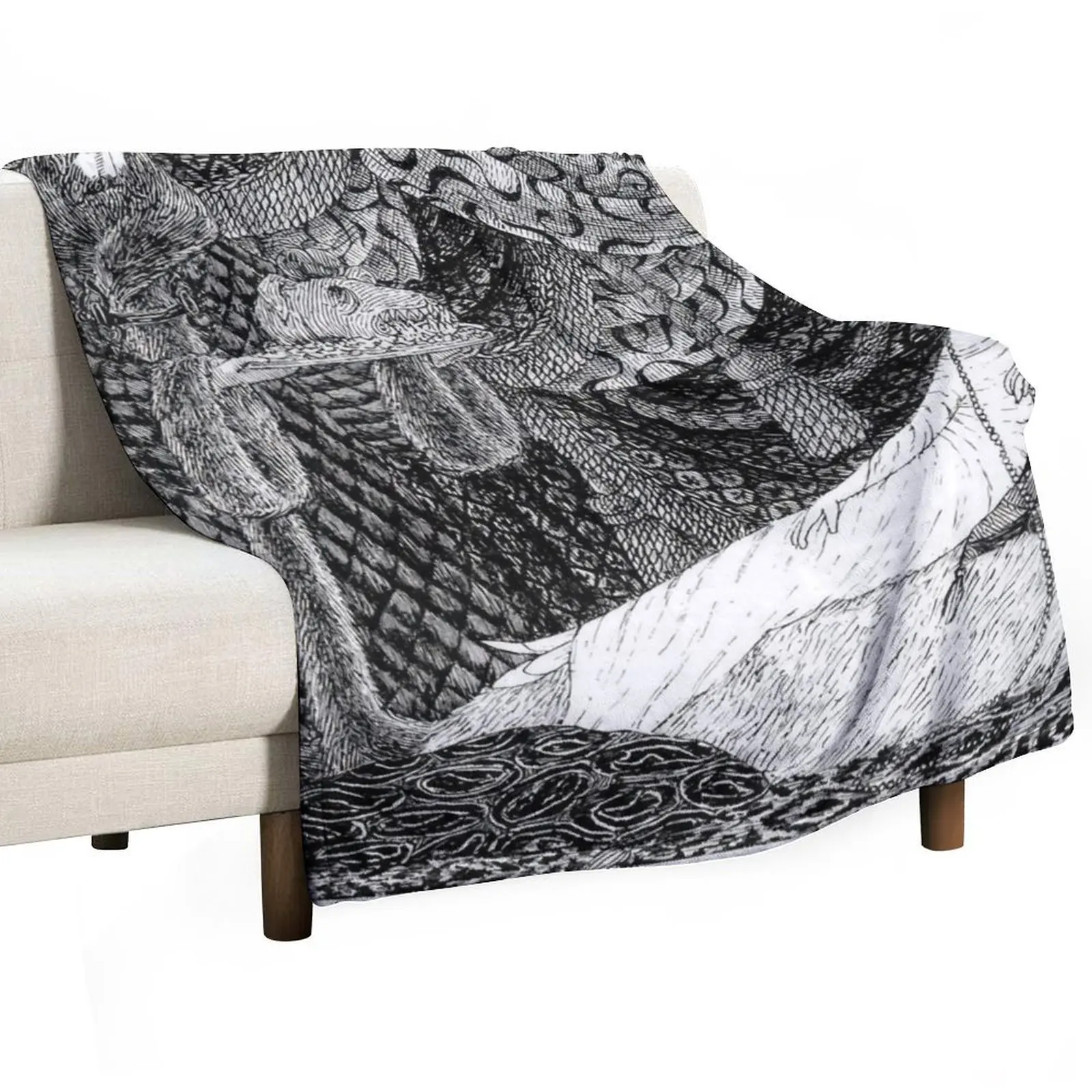 

Edward Gorey Throw Blanket Soft Home Decor Blanket for Couch Bedroom