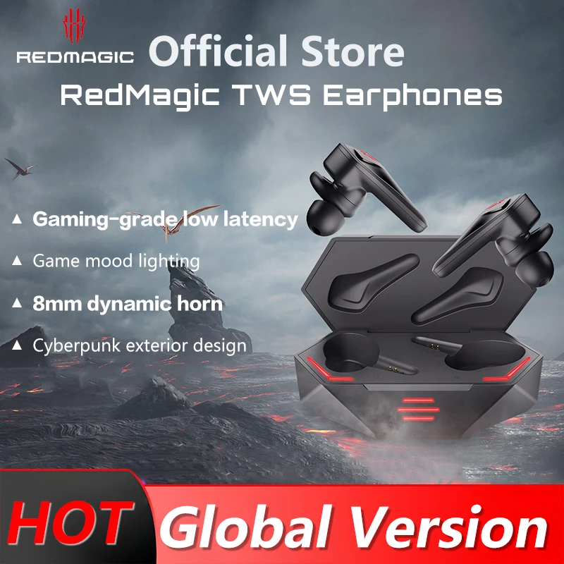 Original Global Version RedMagic TWS Gaming Earphone Wireless Bluetooth  headphone