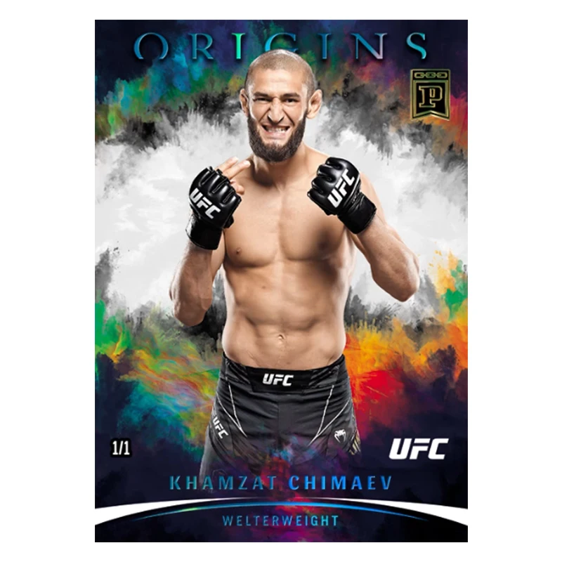 Conor Mcgregor Khabib Murmagomedov Khamzat Chimaev Panini UFC Series Diy Homemade Collection Flash Card Toys Gift - view 4