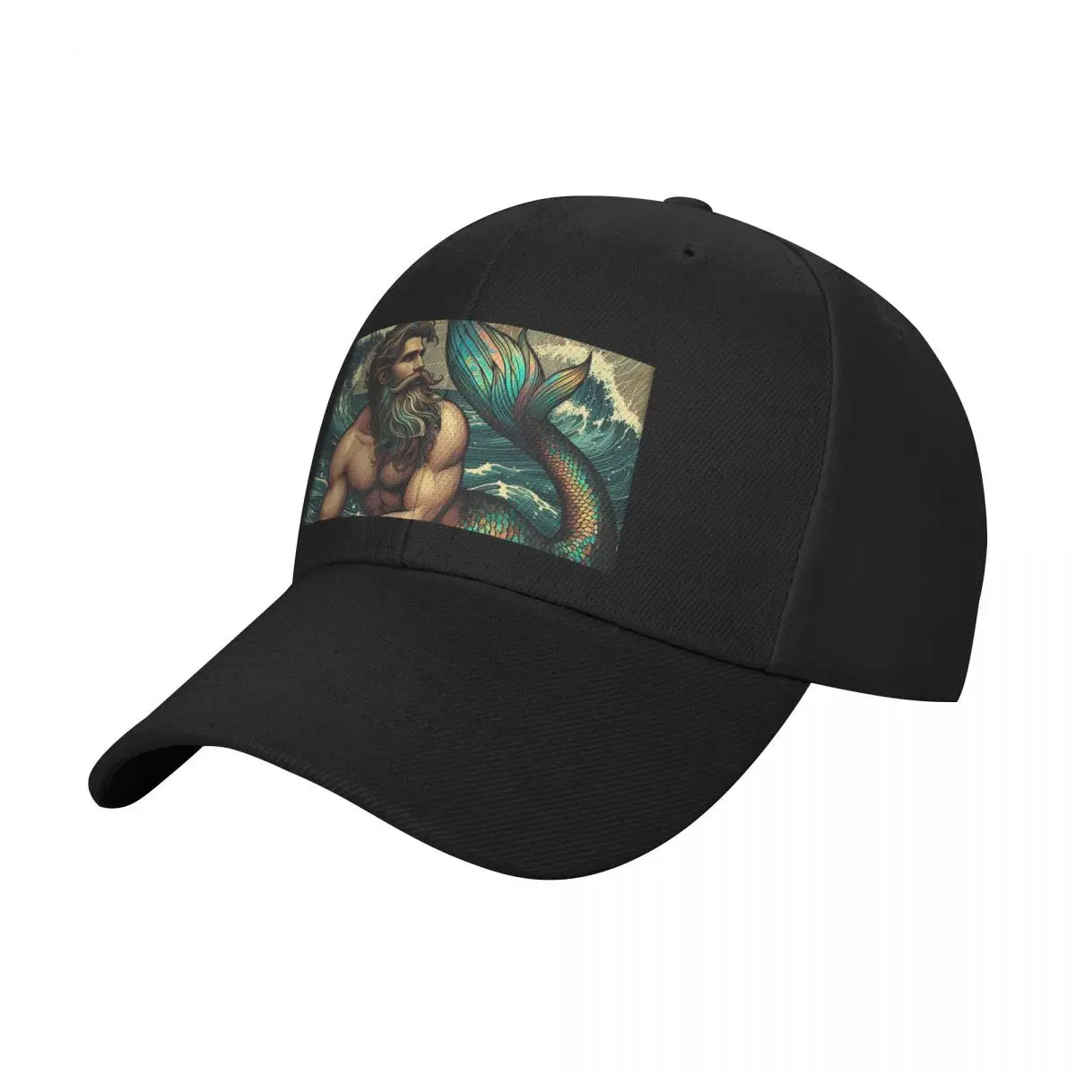 iridescent merman Baseball Cap Unique hats Hood Golf Women's Men's