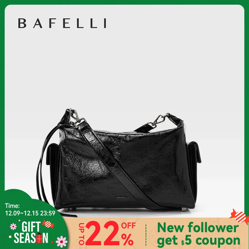 BAFELLI 2024 NEW WOMEN\'S CASUAL TOTE BAG UNISEX LARGE SHOULDER GENUINE LEATHER DESIGNER LUXURY BRAND CROSSBODY BAGS FASHION