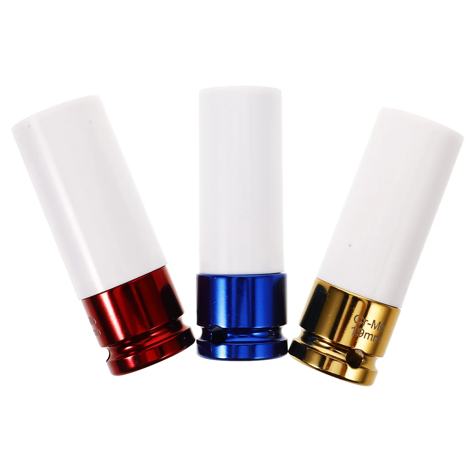 

3pcs Reusable Non-Marring Lug Nut Socket Set Wheel Protector Impact Sockets Replacement Heavy Duty Metal Sleeve For Car Wheel