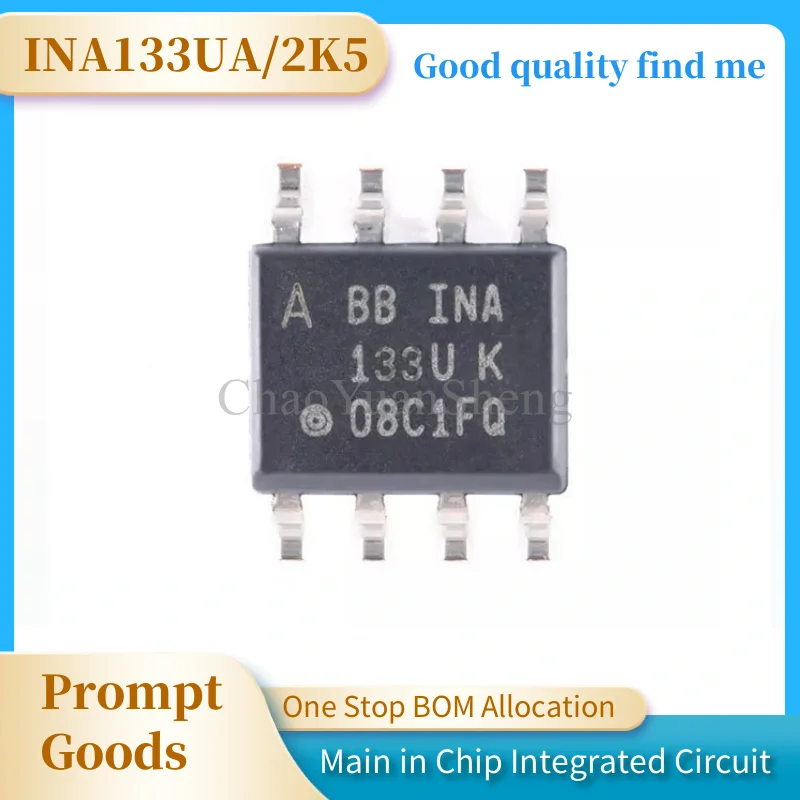 1PCS/LOT 100% New&original In Stock INA128UA/2K5 Encapsulation SOIC-8-150mil Instrumentation Amplifier