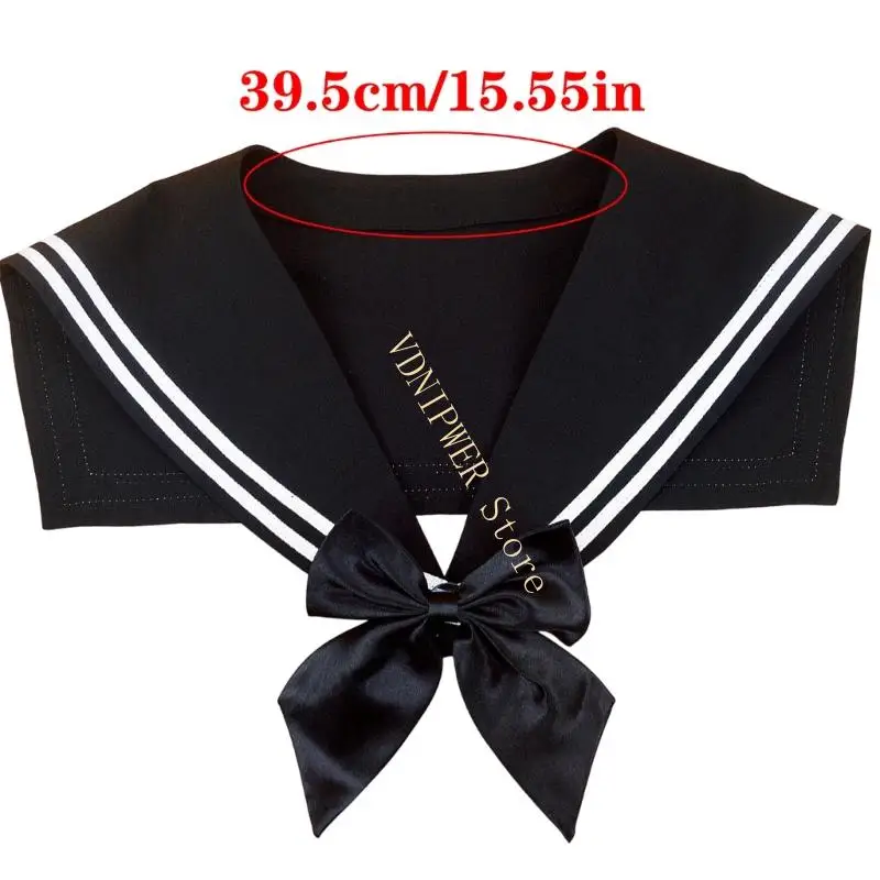 طوق كاذب على طراز بحار قابل لإعادة الاستخدام مع مجموعة ألوان أنيقة مثالية للاستخدام اليومي والعروض المسرحية والحدث D08E #6