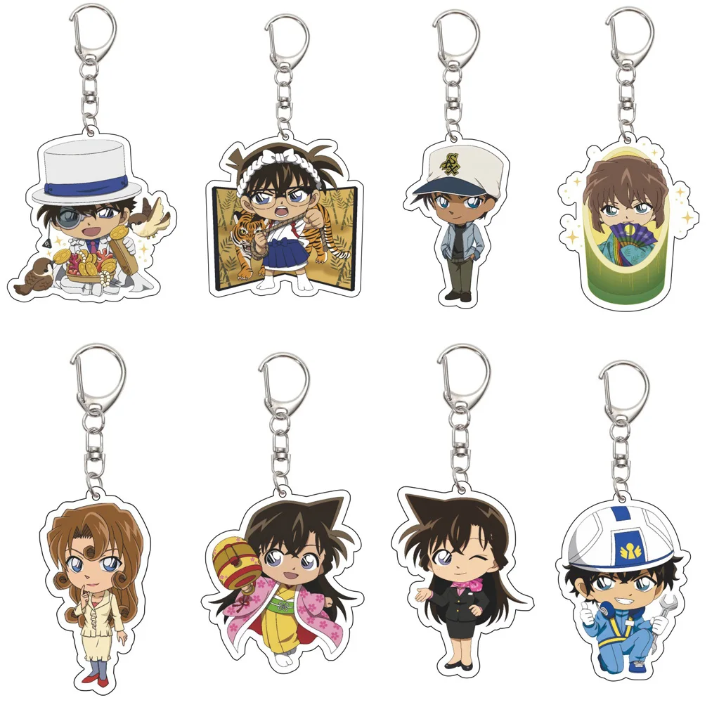 55MM Anime ‌   Kuroba Kaito Edokawa Konan Hattori Heiji Mōri Ran Miyano Shiho Acryl-Schlüsselanhänger Weihnachtsgeschenke