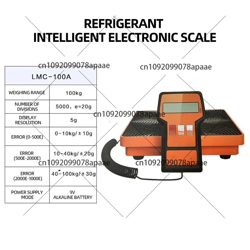 LMC-310 ميزان شحن إلكتروني لمبردات البلوتوث مع صمام شحن بقوة 220 رطل/100 كجم إضافة كمية