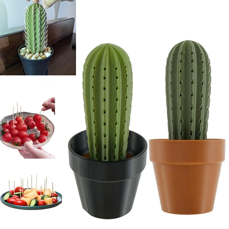 

Toothpick Holder-Cactus Toothpick Dispenser 3D Printed Cactus Toothpicks Container Holders Decorative Multifunctional Succulents