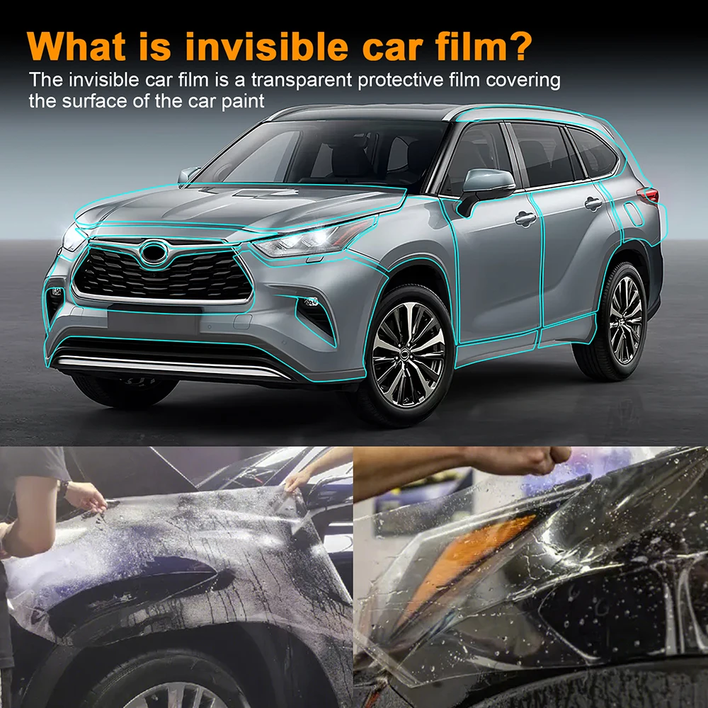 KUNGKIC 8.5mil PPF TPU for Toyota Highlander 2020-2024 Pre Cut Paint Protection Film Clear Kit Bra Invisible Car Body Film