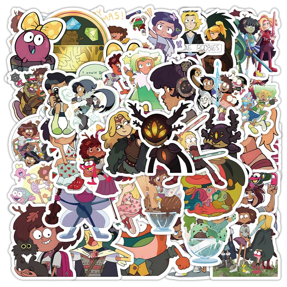 10/30/60pcs Disney Cartoon Amphibia Stickers Anime Decals Laptop Phone Diary Notebook Skateboard Car Waterproof Sticker Kid Toy