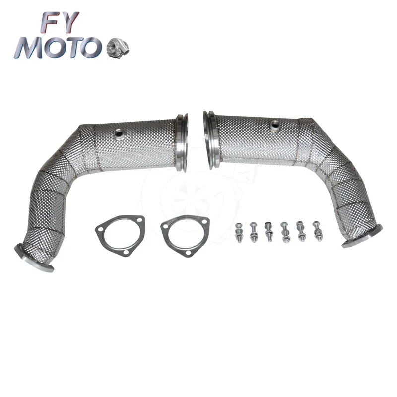 Exhaust Catted Downpipe For Lamborghini URUS Audi RSQ8 4.0 V8 2018 With Heat Shield