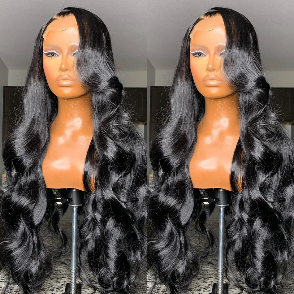 180% Body Wave Human Hair Wigs 5x5 Glueless Preplucked Human Wigs Ready To Go 30 40 Inch Brazilian Lace Frontal Wig