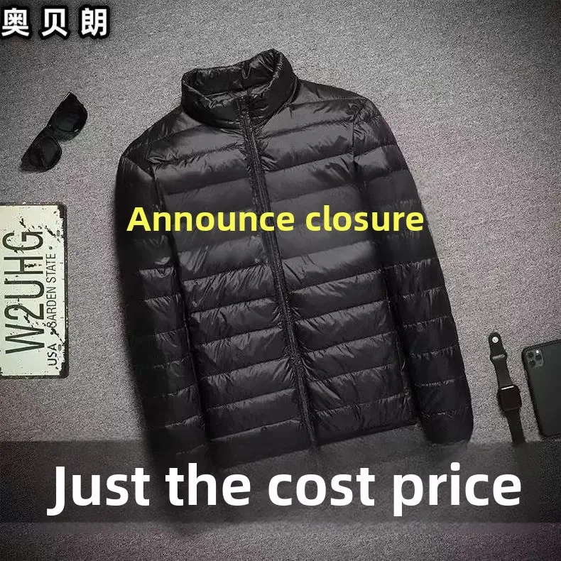 جايت قطني خفيف الوزن للرجال، ملابس عمل مملوءة، معطف شتوي للأب، مقاس كبير، مقاس نحيف، طويل، ربيعي