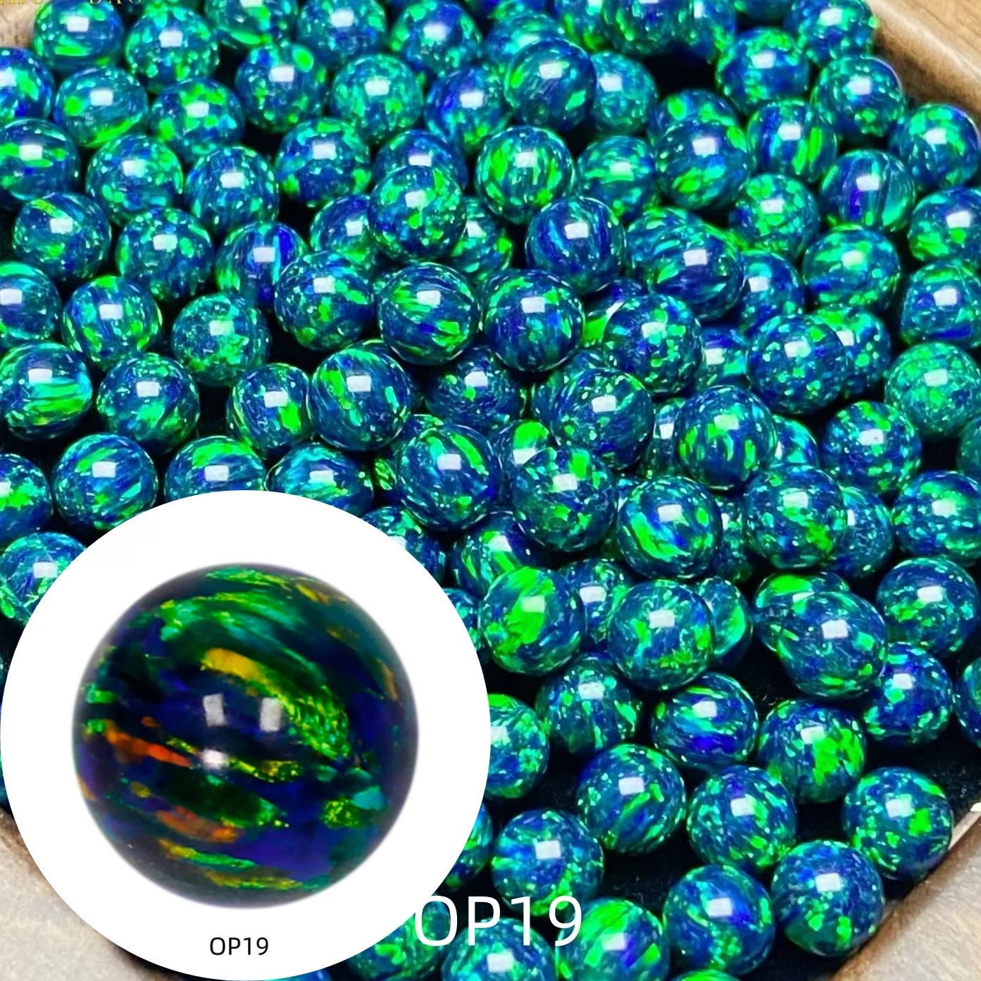 Lab Grown Opal Loose Beads Round Synthetic Created Gemstones Stone Multicolor Opals For Earrings Jewelry Making