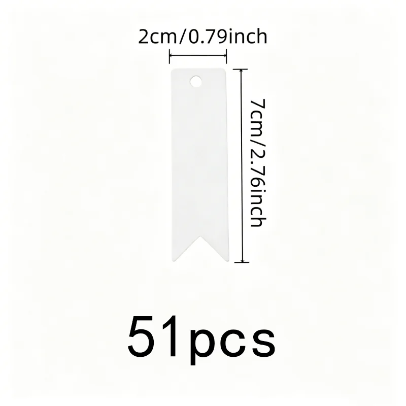 Pre-Punched Hanging Hole Writable Gift Tags 51 pcs, perfect for Baking Package Tags, Lightweight Paper Card