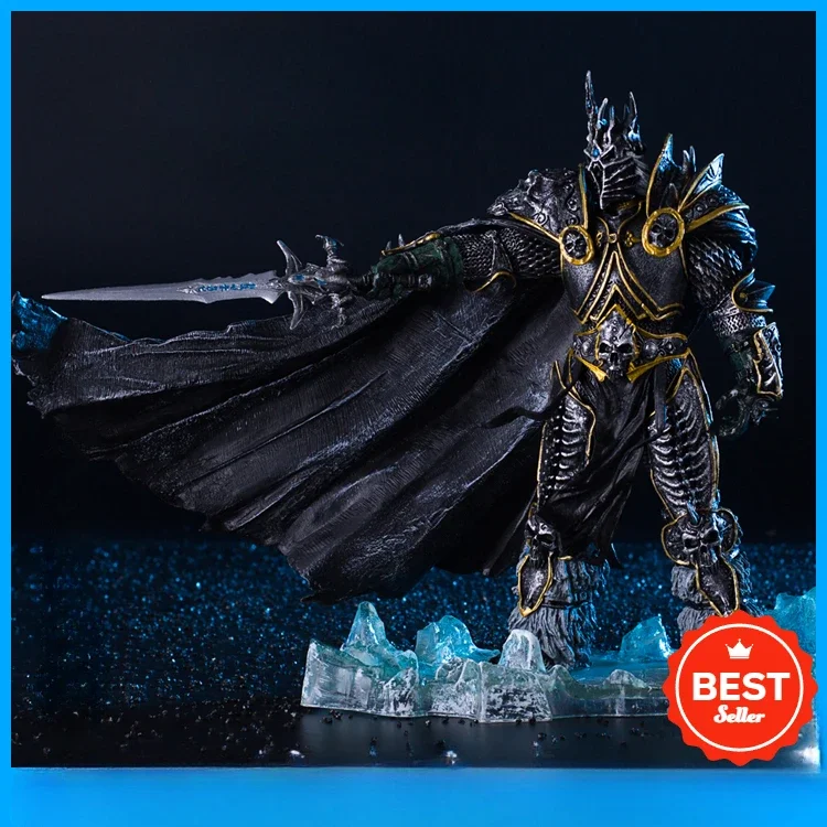 36cm World of Warcraft Game Peripherals DC 7th Lich King Illidan Stormrage Anime Figure Model Desktop Decoration Gifts Toys Kids