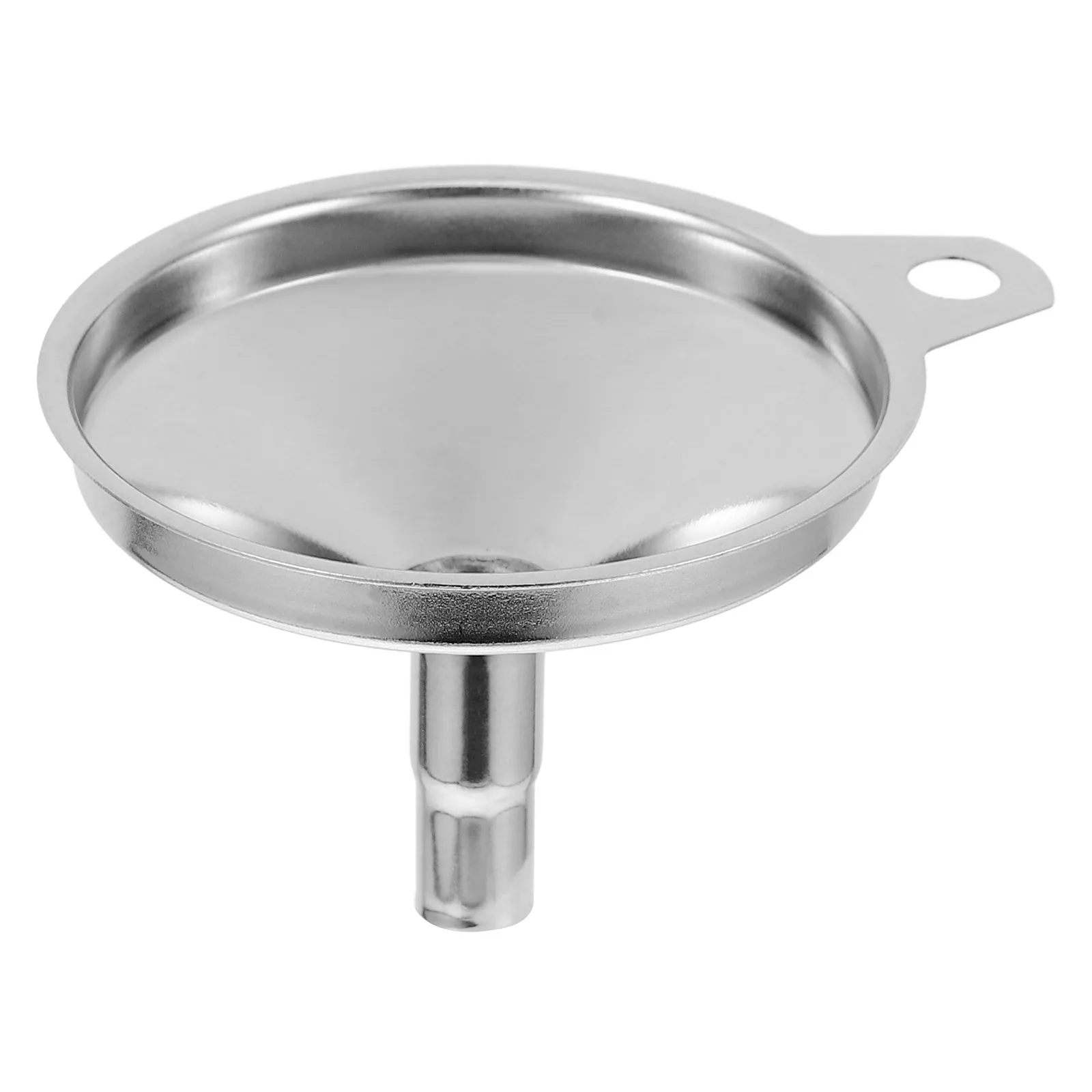 

Stainless Steel Compact Metal for Kitchen Oil Transfer Portable Travel Use Flask Food Funnel Wide