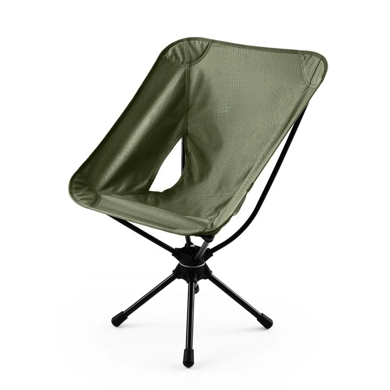 

Outdoor 360 ° rotating moon chair portable, aluminum fishing chair camping picnic folding lounge chair