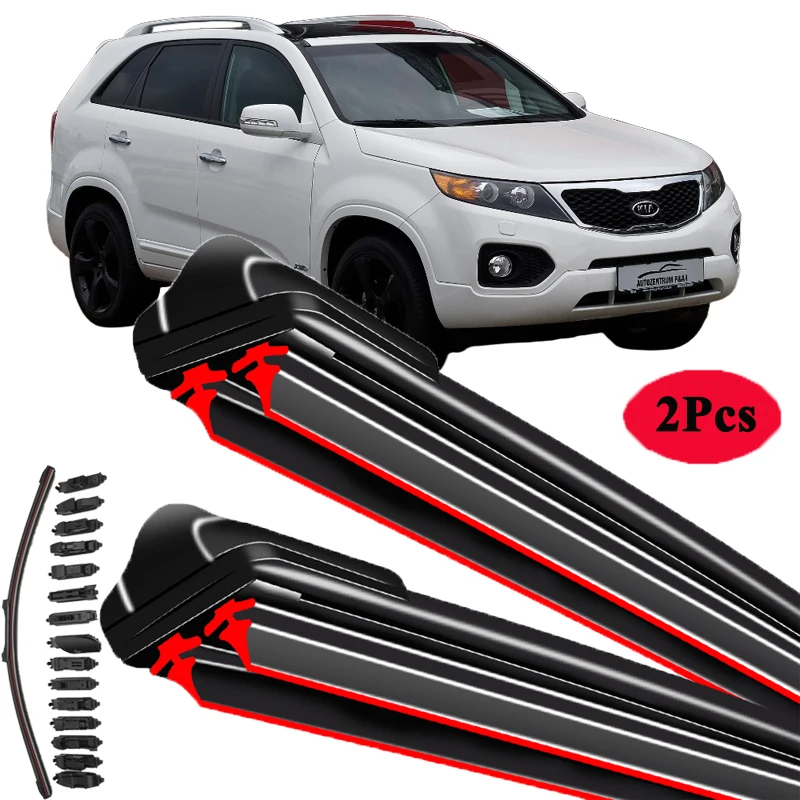 

For KIA Sorento XM 2010 2011 2012 2013 2014 Windshield Windscreen Brushes Washer Cutter Accessories 2pcs Car Front Wiper Blades