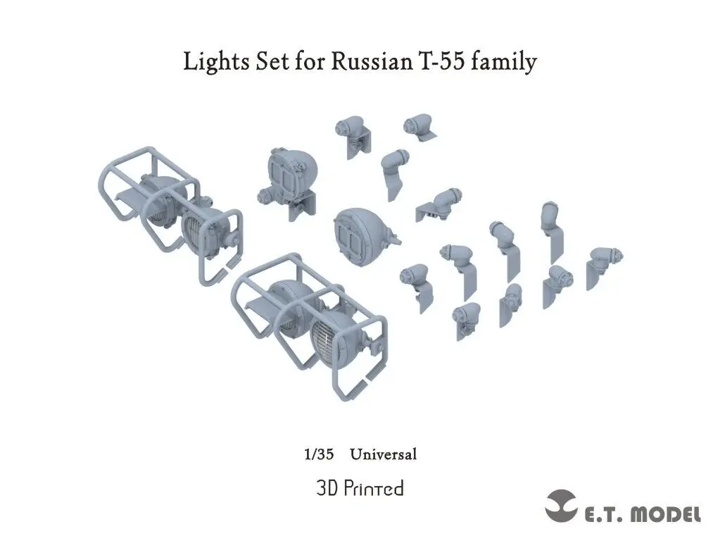 ETmodel P35-268 Lights Set for Russian T-55 Family 3D Printed