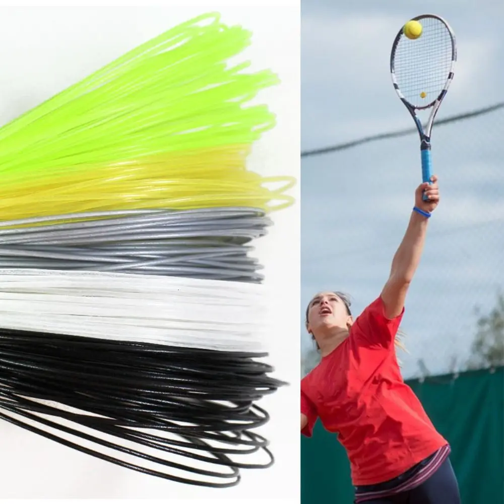 1.35mm 12M Tennis Racket String Sport Supplies Multicolor Racquet Thread Repair High Elasticity Polyester Nylon Titanium Wire