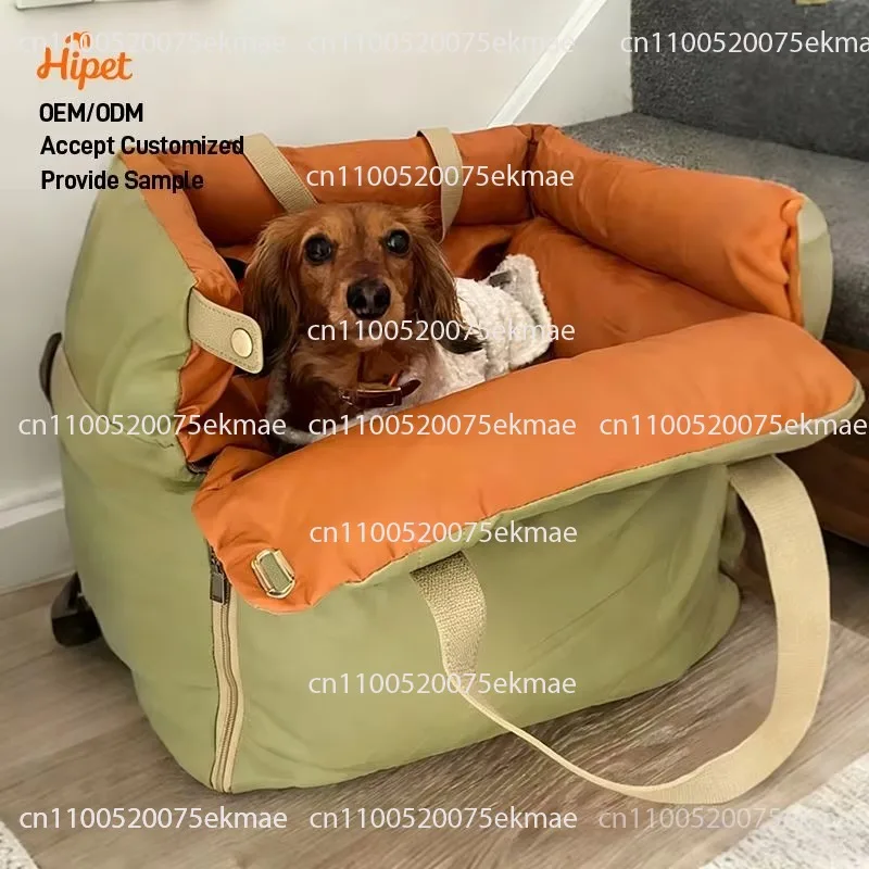 Modern style cat and dog heightened seat waterproof PU fabric dog car seat seat cushion easy to clean washable with solid