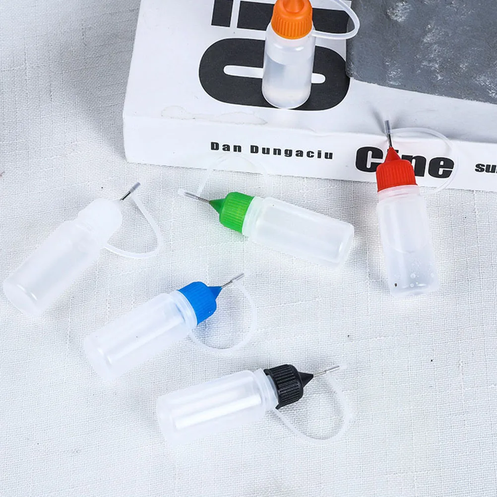 

20 pcs 30ml Squeeze Bottle Needle Tip Glue Cap Translucent Refillable Bottles Small Size Lightweight Portable Reusable Plastic
