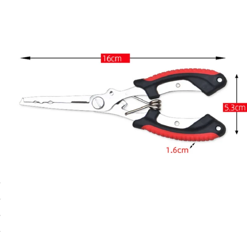 1pc Fish Pliers Ergonomics Anti-slip High-strength Multifunctional Cut Fishing Line Fishing Tied Hooks Pliers Angling Equipment