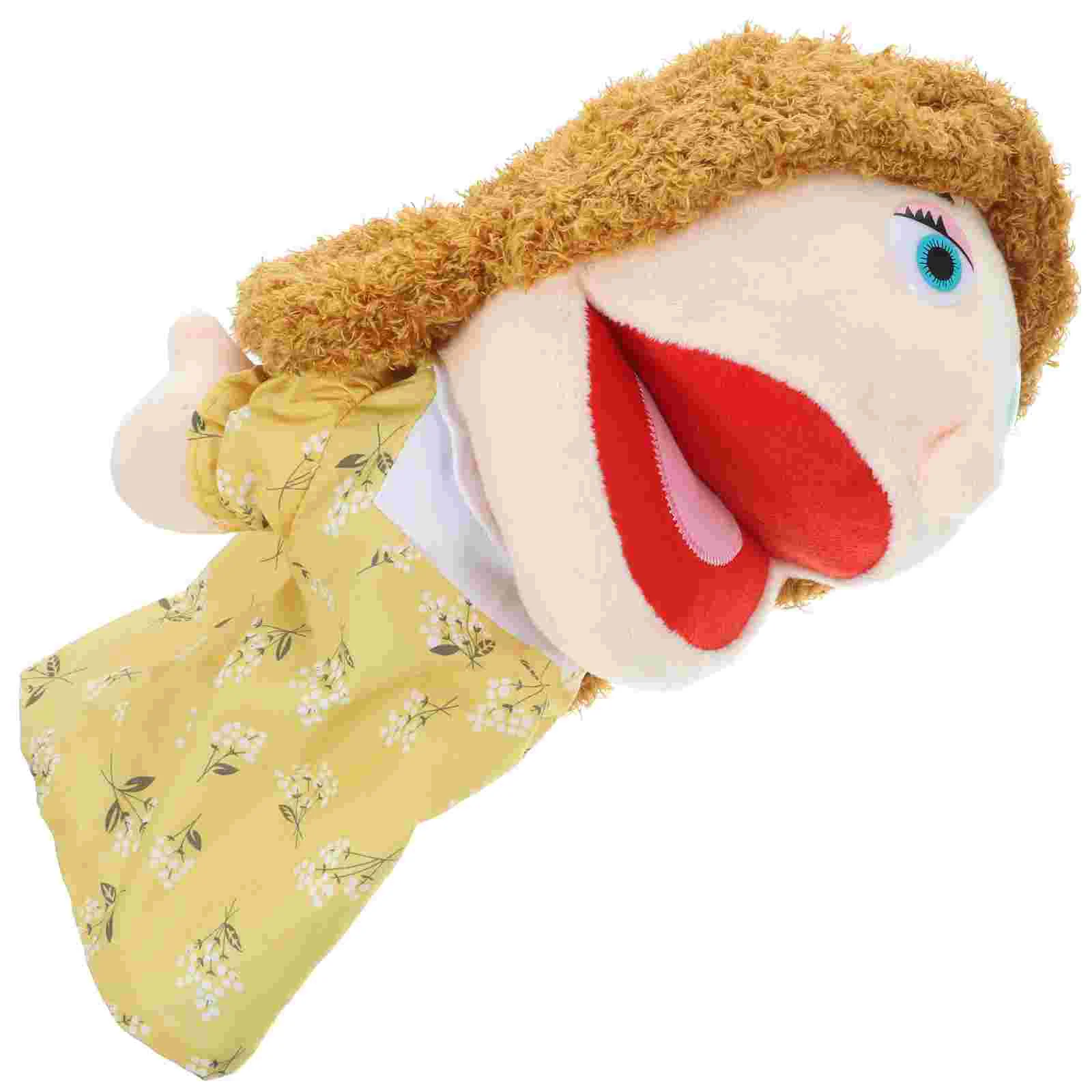 Marioneta de mano familiar para contar historias, ventriloquismo, juguete interactivo para niños, juguetes de peluche para adultos, papel de imitación, parlante de algodón