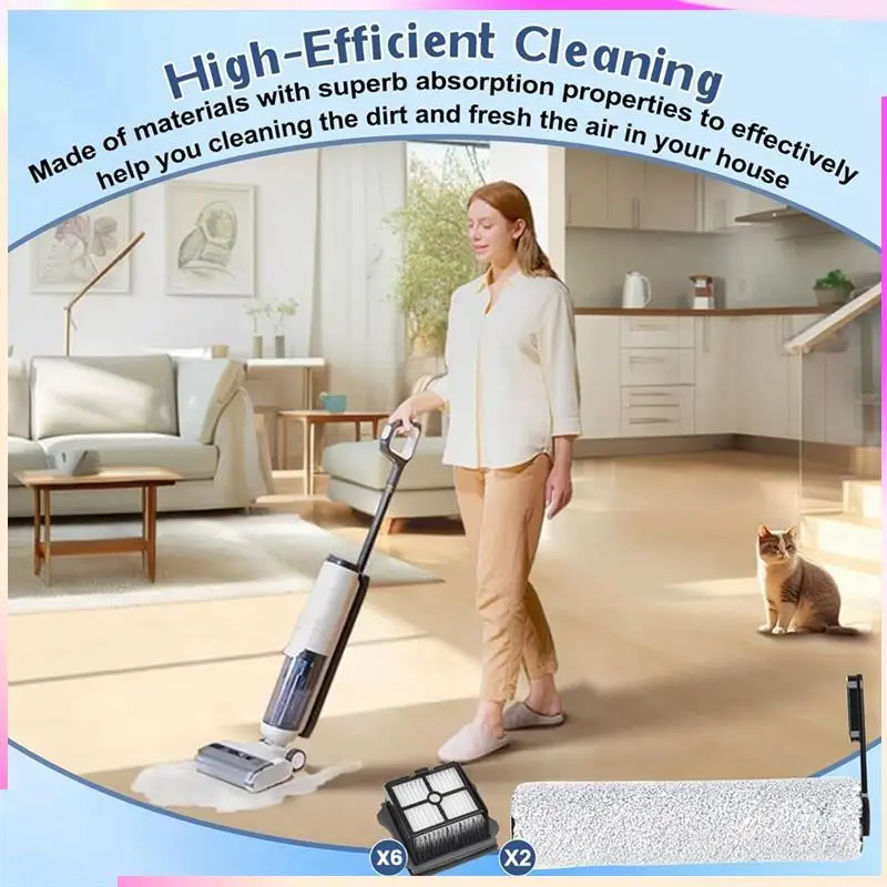 B26B HEPA Filter Brush Roller Set For Tineco Floor ONE S5 S5PRO S5PRO 2 IFLOOR 5 Breeze Wet Dry Vacuum Cleaner Spare Parts