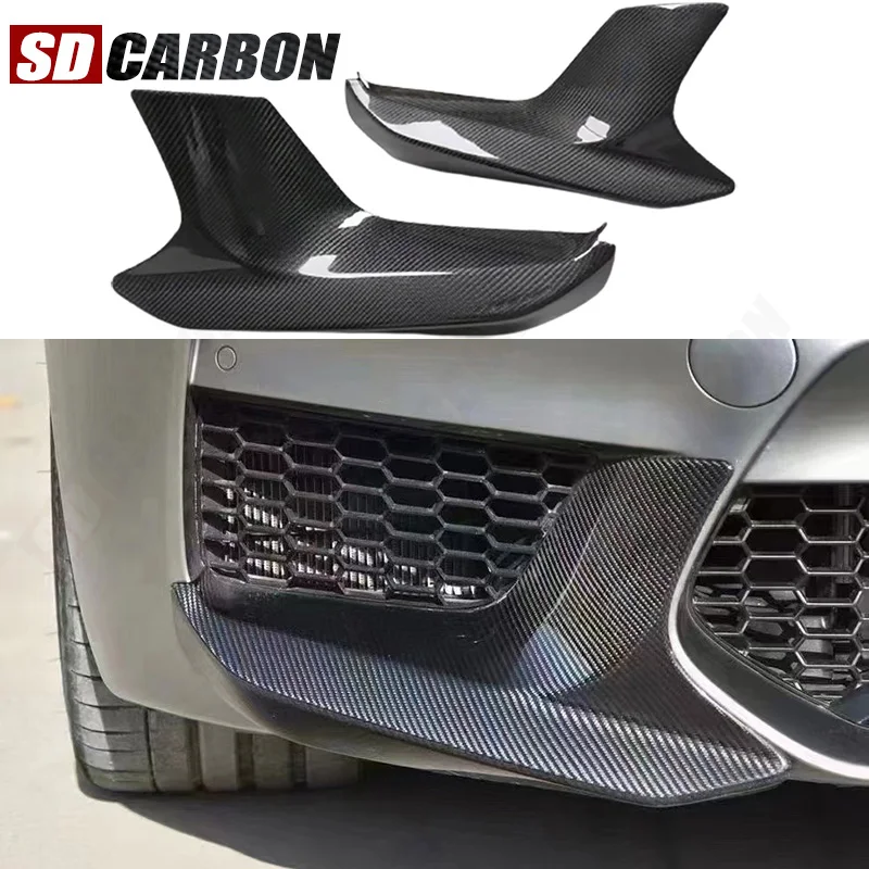 

For BMW M5 F90 2017-2020 carbon fiber wrap angle carbon anti-collision Front Bumper corner protection upgrade body kit