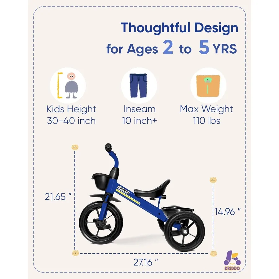 Trójkołowce dla dzieci w wieku od 24 miesięcy do 4 lat, trójkołowce dla maluchów w wieku od 2,5 do 5 lat, trójkołowce na prezent dla maluchów w wieku 2-4 lat, trójkołowiec