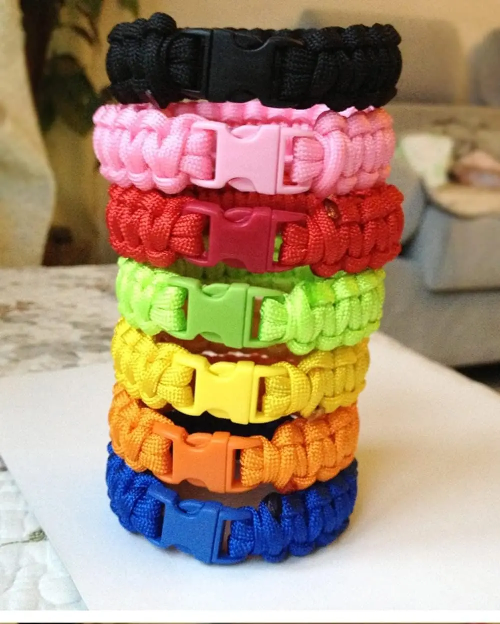 12pcs/pack 3/4\'\' Plastic Colorful Contoured Side Release Buckles Webbing Size 20mm For Paracord Bracelets  12 Colors