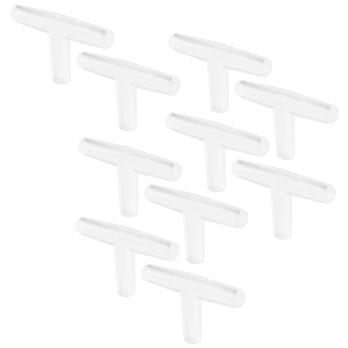 Conectores de válvula de aire de 3 vías para acuario en forma de T de plástico A88M, 10 Uds., color blanco