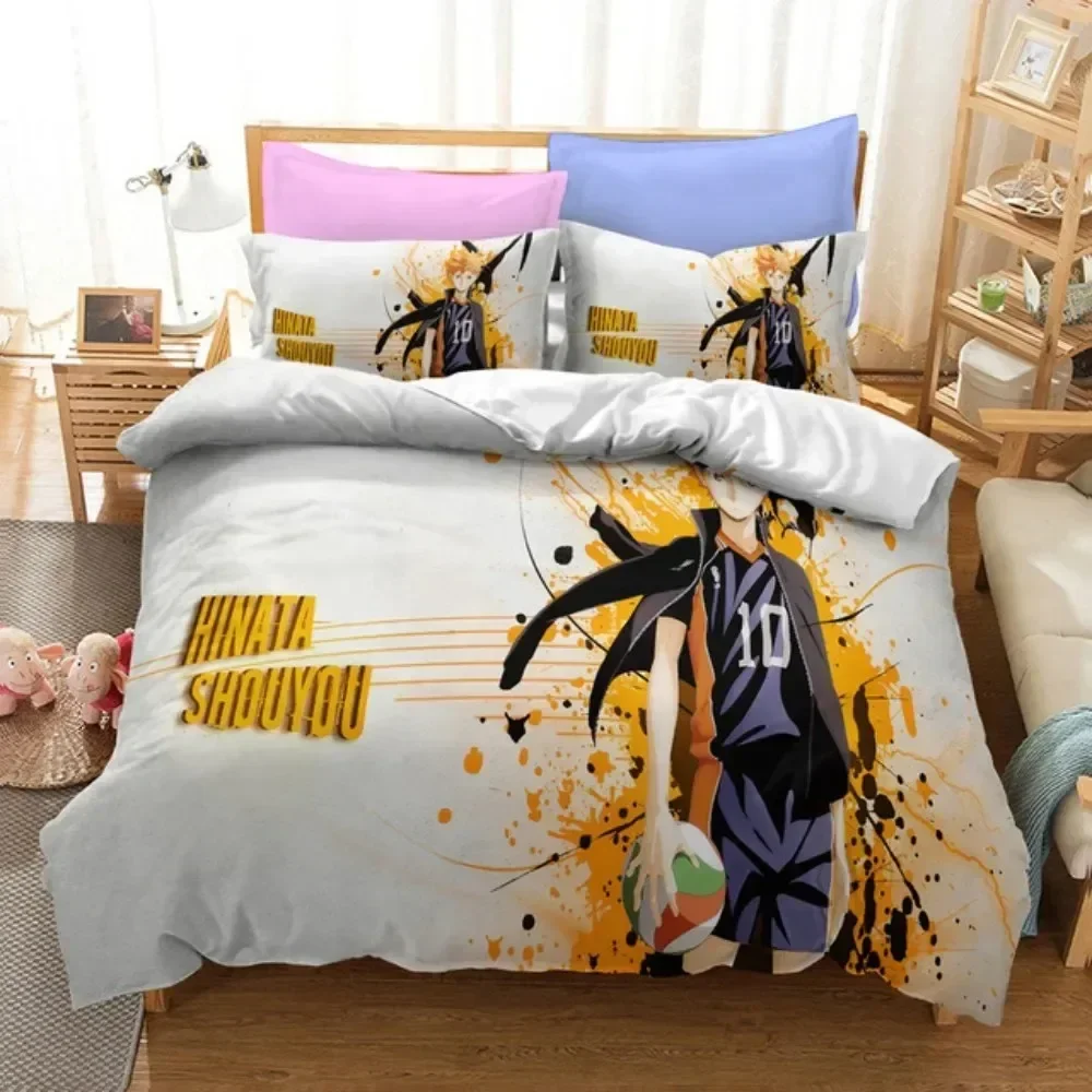 

3D Printed Cartoon Anime Haikyuu Printed Bed Set Duvet Cover Pillowcase Bedding Set Linen Sheet Quilt Cover Full Queen King Size