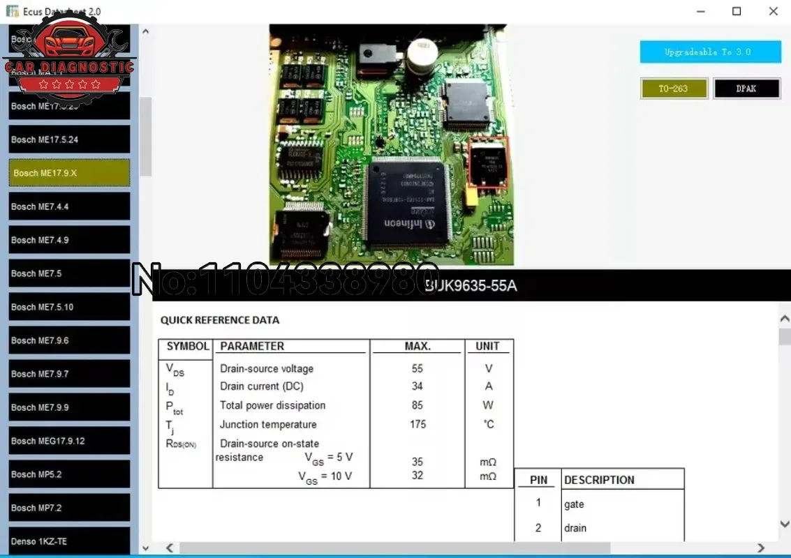 2026 hot Ecus Datasheet 2.0 ECU Repair Software PCB Schematics with Electronic Components of Car ECUs and Additional Information