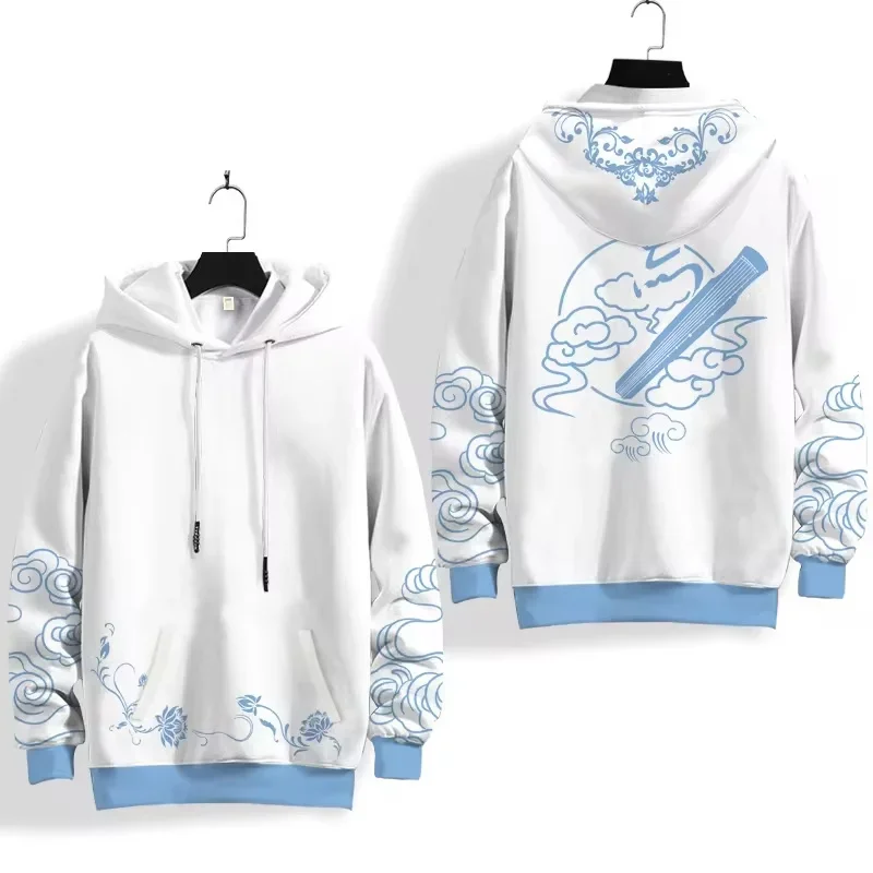 أزياء مو داو تو شي التأثيرية الجامح وي ووشيان التأثيرية لان وانغجي مقنعين الأبيض الرجال هوديس بلوزات النساء الرجال معطف