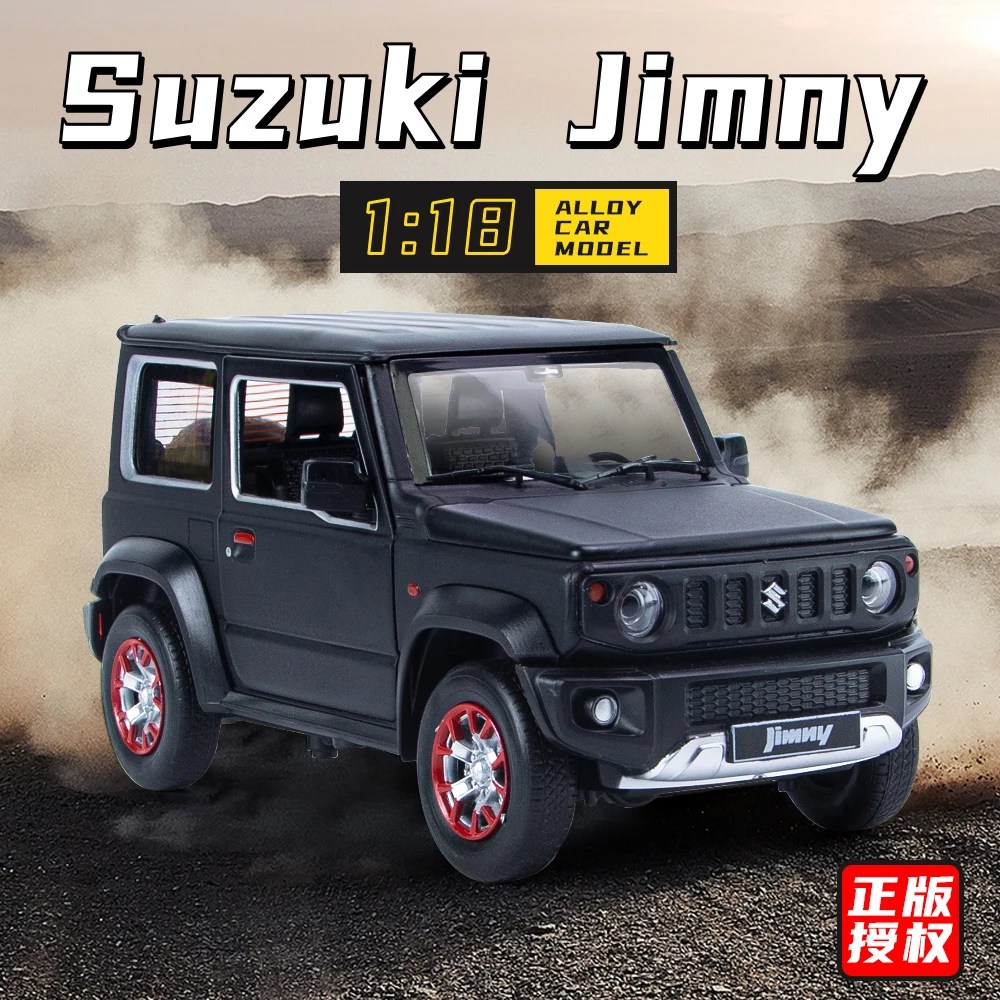 1:18Suzuki Jimny SUV Off Road Alloy Car Motdel Toy Boy Fast and Furious Diecast Vehicle Pull Back Light Sound Hot Wheels Collect