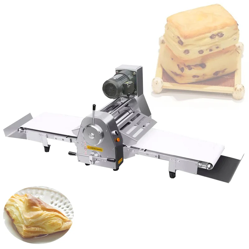 Semi Auto Small European Fondant Croissant Bakery Shortening Equipment Pastry Dough Sheeter Machine