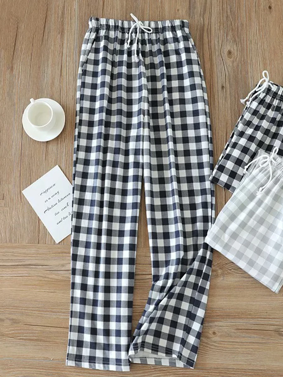 Pajama Pants Men's Spring and Autum Casual Home Pants Men's Autum and Winter Thin Home Pants Large Size Can Be Worn Outside